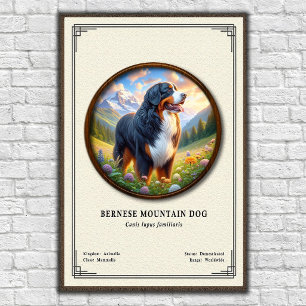 Bernese Mountain Dog Zoologisk Serie Poster