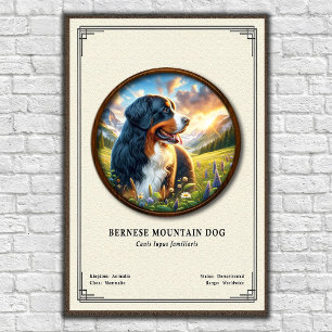 Bernese Mountain Dog Zoologisk Serie Poster