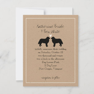 Bernese Mountain Dogs Bröllopsinbjudan Inbjudningar