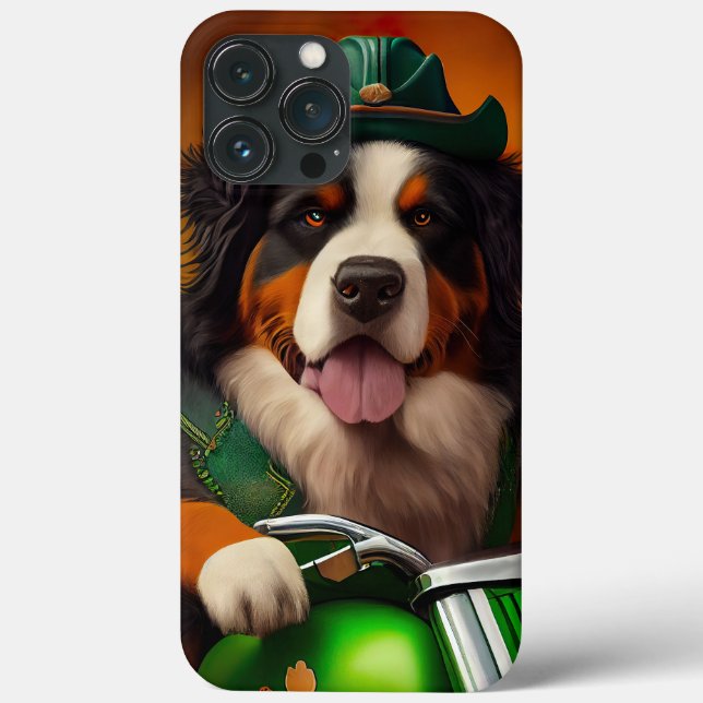 Bernese Mountain Driving Bike St. Patrick's Day (Baksida)