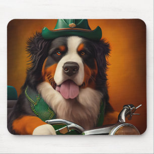 Bernese Mountain Driving Bike St. Patrick's Day Musmatta