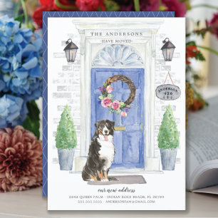 Bernese Mountain Front Door Flytta Announcement Inbjudningar