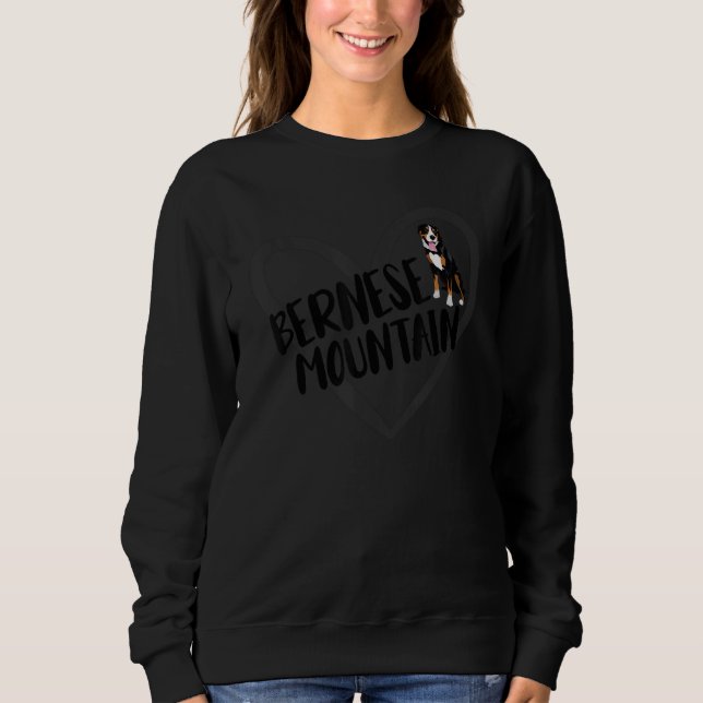 Bernese Mountain Heart Bernese Mountain Owner Hund T Shirt (Framsida)