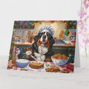 Bernese Mountain Helgdag Baking: Festive God jul Kort