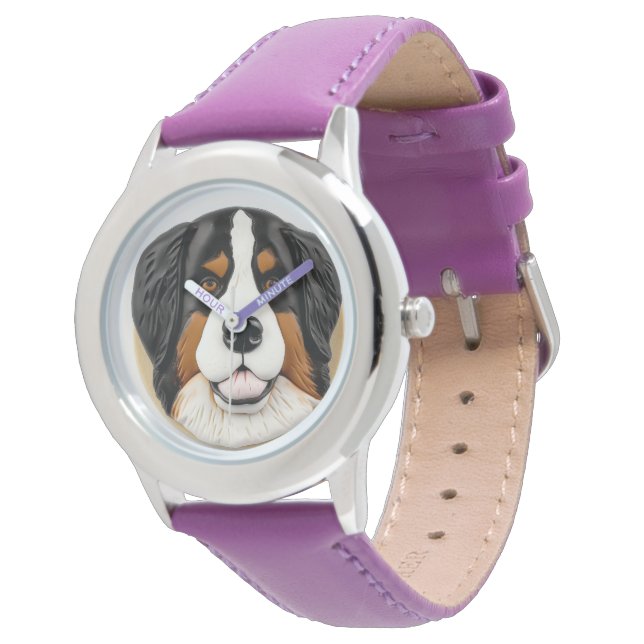 Bernese Mountain Hund 3D Inspired Armbandsur (Vinklad)