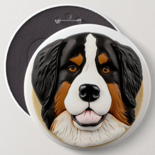 Bernese Mountain Hund 3D Inspired Knapp