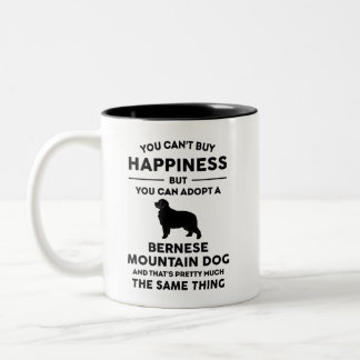Bernese Mountain Hund Adoption Happity Två-Tonad Mugg