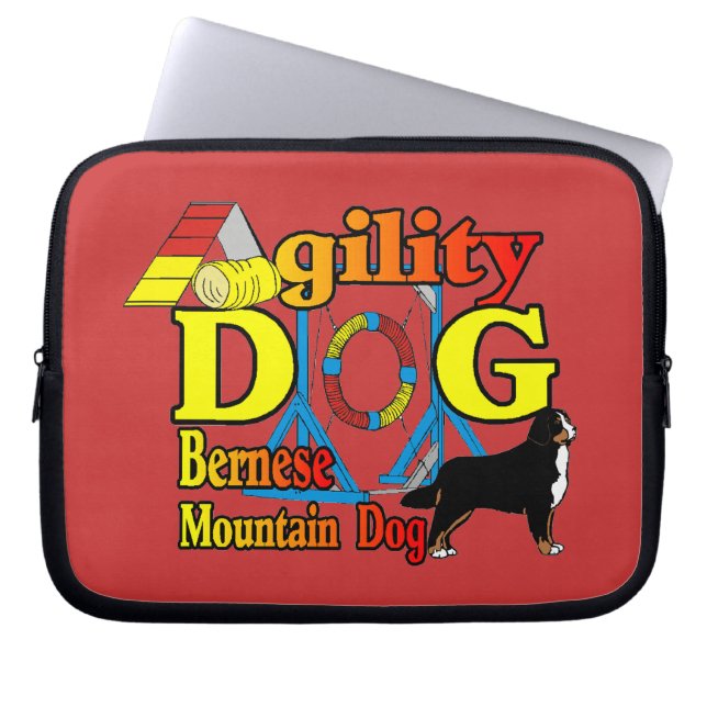 Bernese Mountain Hund Agilitet Laptop Sleeve (Framsidan)