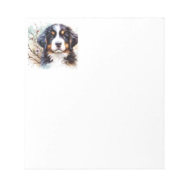 Bernese Mountain Hund AI Puppy Anteckningsblock (Framsida)