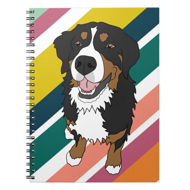 Bernese Mountain Hund Anteckningsbok (Framsidan)