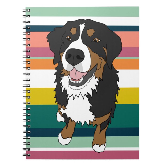 Bernese Mountain Hund Anteckningsbok (Framsidan)