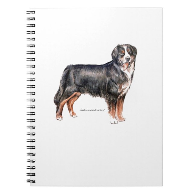 Bernese Mountain Hund Anteckningsbok Med Spiral (Framsidan)