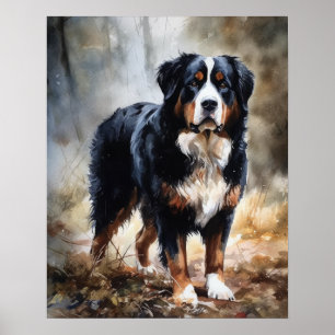 Bernese Mountain Hund Art Print Poster