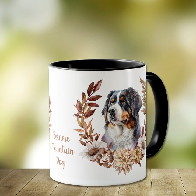 Bernese Mountain Hund Autumn WAN Mugg (Skapare uppladdad)
