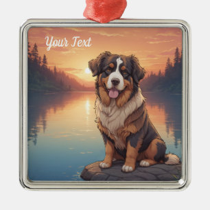 Bernese Mountain Hund av Sjö Julgransprydnad Metall