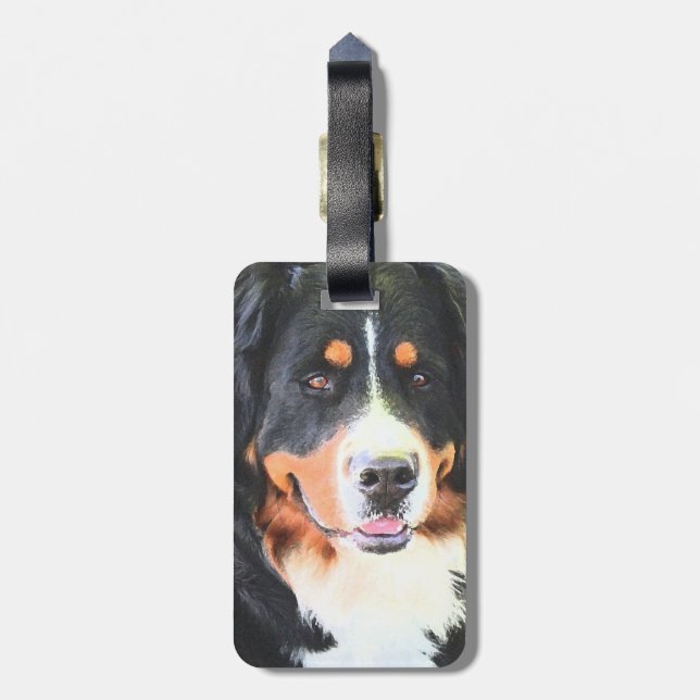 Bernese Mountain Hund Bagagebricka (Baksidan Lodrät)