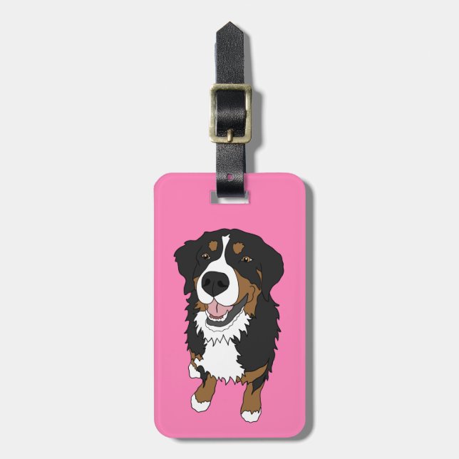 Bernese Mountain Hund  Bagagebricka (Vertikal Framsida)