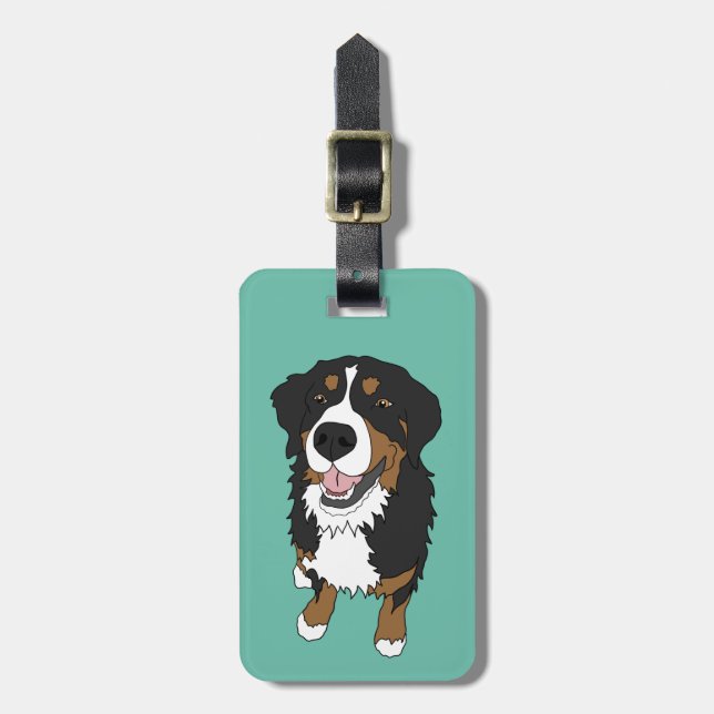 Bernese Mountain Hund Bagagebricka (Vertikal Framsida)