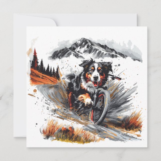 Bernese Mountain Hund Biking in Mountain (Framsida)