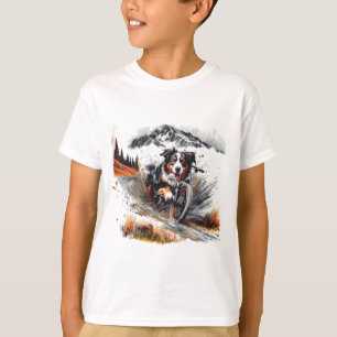 Bernese Mountain Hund Biking in Mountain T Shirt