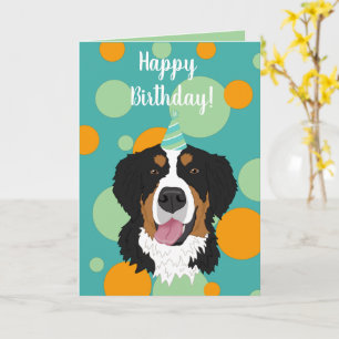 Bernese Mountain Hund Birthday Kort