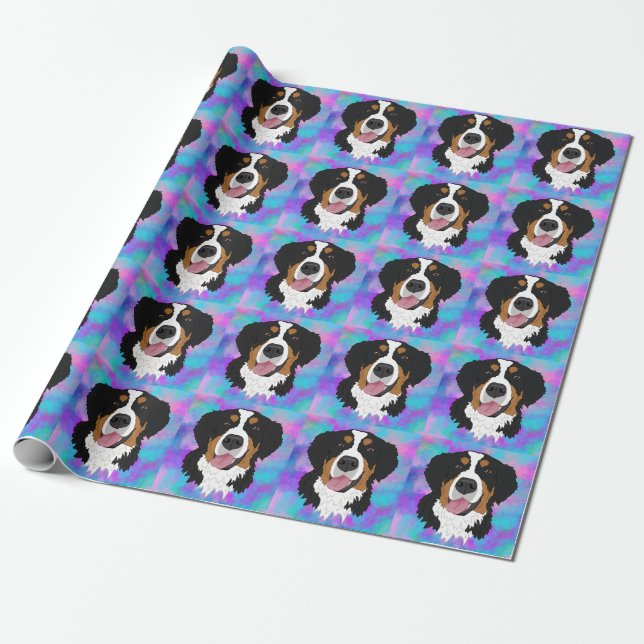 Bernese Mountain Hund Birthday  Presentpapper (Utrullad)