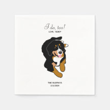 Bernese Mountain Hund Bröllop Cocktail Napkins