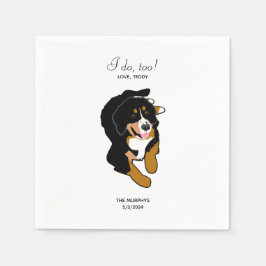 Bernese Mountain Hund Bröllop Cocktail Napkins Pappersservett