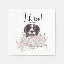 Bernese Mountain Hund Bröllop Cocktail Napkins Pappersservett