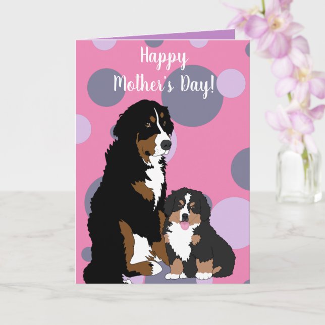 Bernese Mountain Hund Card Kort (Orkide)