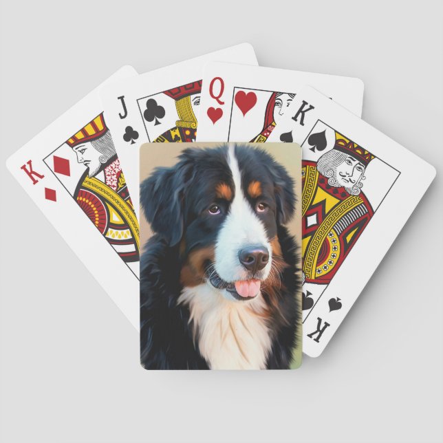 Bernese Mountain Hund Casinokort (Baksidan)