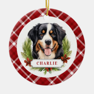 Bernese Mountain Hund Ceramic Circle Ornament