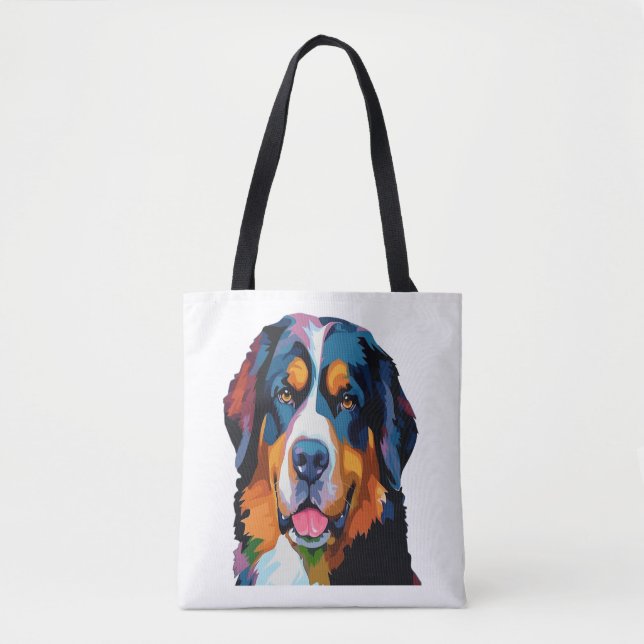 Bernese Mountain Hund Colorful Tygkasse (Framsida)