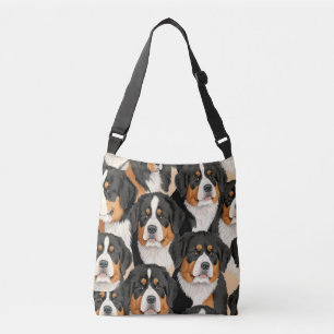 Bernese Mountain Hund Decorative Seamless Mönster Axelväska