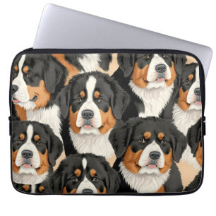Bernese Mountain Hund Decorative Seamless Mönster Laptop Fodral