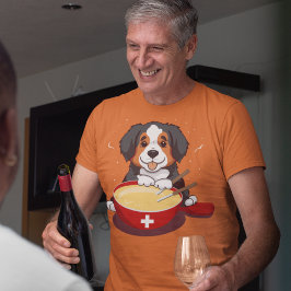 Bernese Mountain Hund Eating Fondue T Shirt