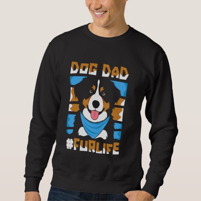 Bernese Mountain Hund Far Breed - Pet Hund Fu Lång Ärmad Tröja (Framsida)