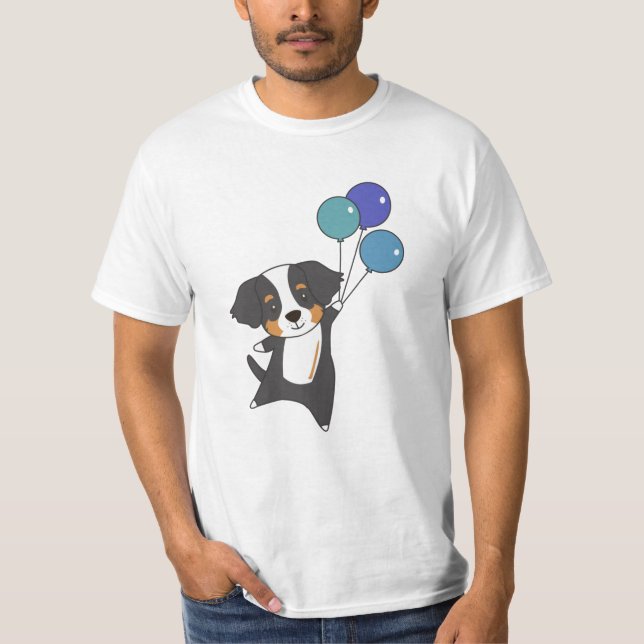 Bernese Mountain Hund flyger med ballongen Sweet T Shirt (Framsida)