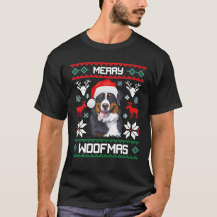 Bernese Mountain Hund Gift for God jul Woof T Shirt