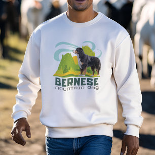 Bernese Mountain Hund Gift Retro Hundälskares Lång Ärmad Tröja
