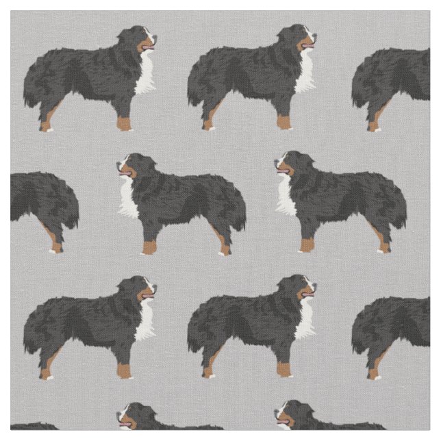 Bernese Mountain Hund grått Tyg (Närbild)