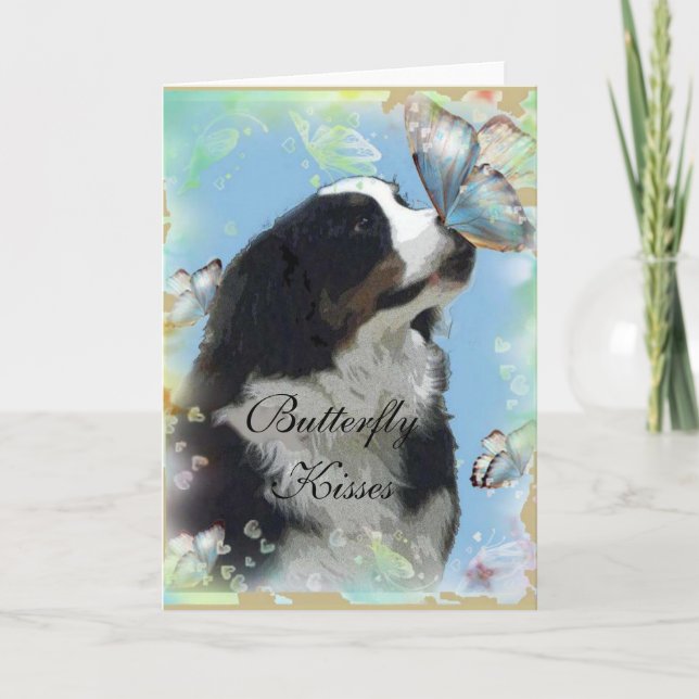 Bernese Mountain Hund greeting Card Kort (Framsida)