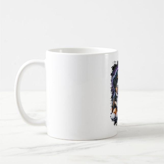 Bernese Mountain Hund Halloween Kaffemugg (Vänster)