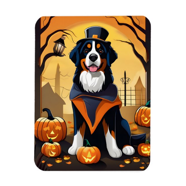 Bernese Mountain Hund Halloween Magnet (Vertikal)