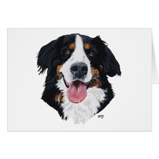 Bernese Mountain Hund Hälsningskort (Framsidan Horizontal)