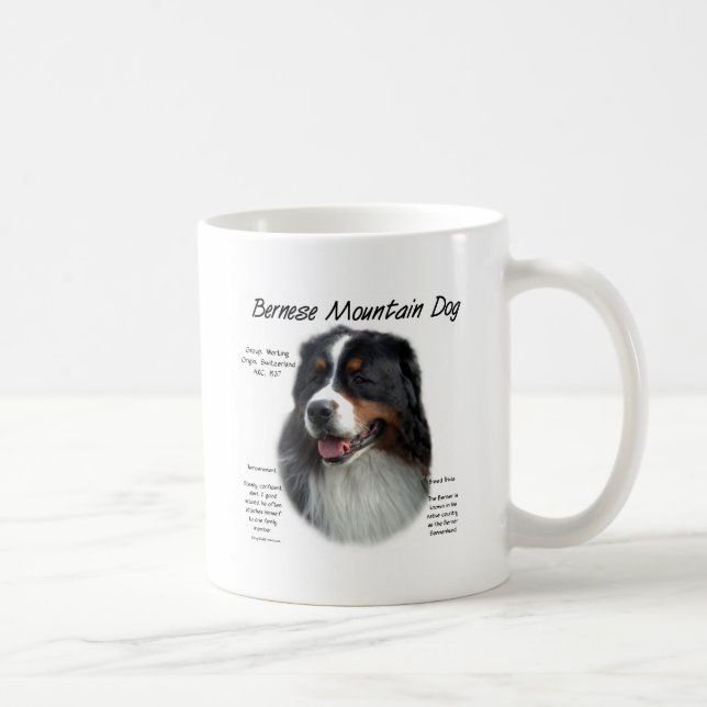Bernese Mountain Hund History; Allt om Berners Kaffemugg (Höger)