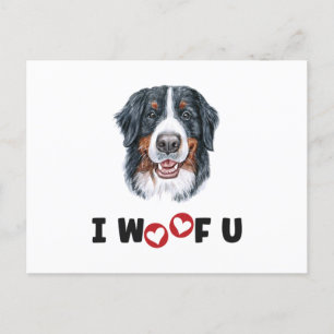 Bernese Mountain Hund I Woof You Helg Vykort