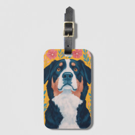 Bernese Mountain Hund illustration Luggage Tag Bagagebricka