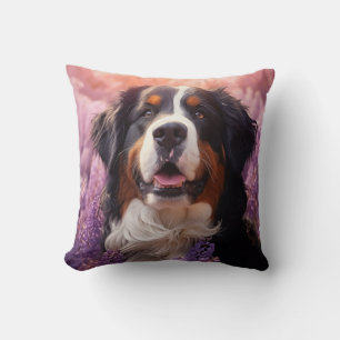 Bernese Mountain Hund in lavenders Kudde