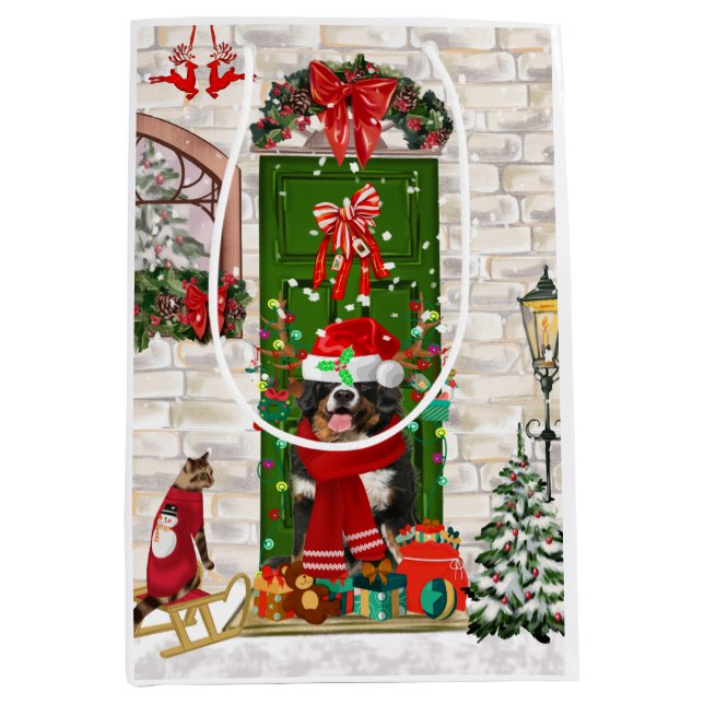 Bernese Mountain Hund jul (Framsidan)